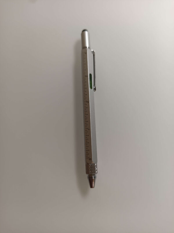 6-1 pastakas hõbedane Graveeritav 6-ühes multifunktsionaalne pastakas.