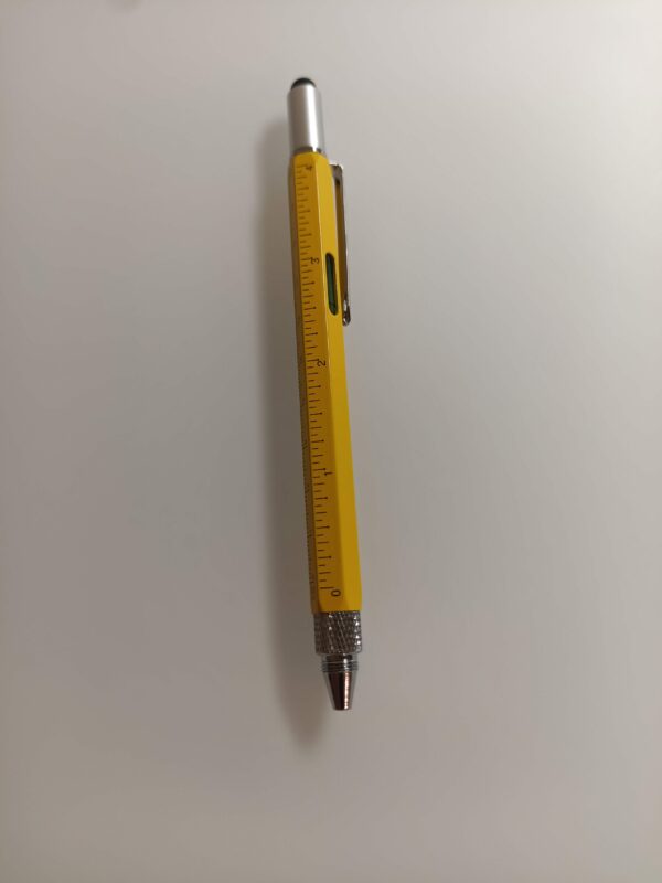 6-1 pastakas kollane Graveeritav 6-ühes multifunktsionaalne pastakas.