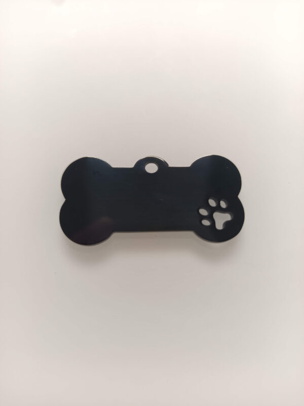 Graveeritav käpajäljega terasest koera nimesilt