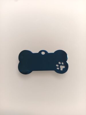 terasest koeraripats väiksem sinine (1) Graveeritav käpajäljega terasest koera nimesilt