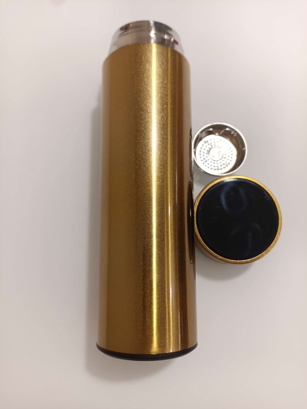 termos kuldne Graveeritav termos puutetundliku temperatuuri näidukiga