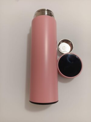 termos roosa Graveeritav termos puutetundliku temperatuuri näidukiga