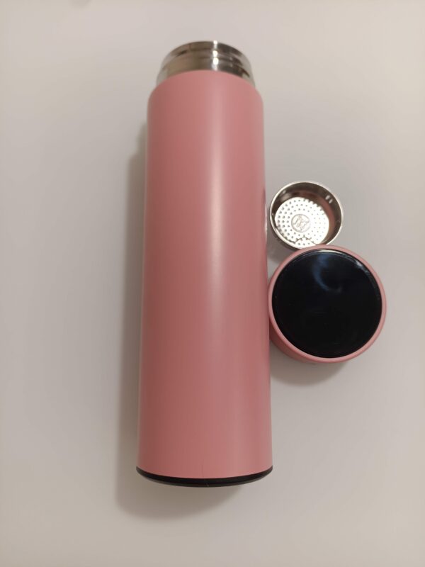 termos roosa Graveeritav termos puutetundliku temperatuuri näidukiga